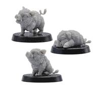 Baby Boar Familiars - Juego de 3 figuras de animales pequeños para juegos de rol de mesa | Criaturas de fantasía de 32 mm | DnD, Pathfinder, Wargames | Miniaturas de camino forjado | Modelos de resina