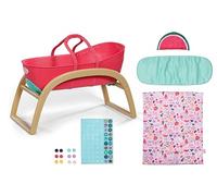 BABY born 3 in 1 Wiege Pinplay, Puppenbett, Wiege und Trage mit Pins Zum Verzieren, INKL. Bettdecke und Kopfkissen