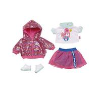 BABY born 827147 City Deluxe Style - Saco de Dormir para Bebé, 43 cm, color Rosa/Blanco/Menta