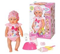 BABY born 827956 Magic Girl 43cm con Chupete Mágico - Muñeca con Funciones Realistas - Suave al Tacto, Articulaciones Móviles - Come, Duerme, Llora y Usa la Bacinica - 11 Accesorios - Rosa