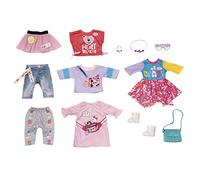 BABY born 828809 City Conjuntos de Moda para Muñecas de 43 cm, Para Manos Pequeñas, Promueve la Empatía y las Habilidades Sociales, Edad 3+ Años, Incluye Vestidos, Pantalones y Más