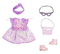 BABY born 830796 Deluxe Happy Birthday - Vestido 43 cm, Para Niños Mayores de 3 años, Fácil de Usar para Manos Pequeñas, Incluye un Vestido, Diadema, Zapatos, Máscara y Bolso