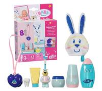 Baby born Bath Cuidado Personal 834282 - 8 accesorios para muñecas de hasta 43 cm - Incluye cepillo de dientes, toalla, biberones y más! - Edad: 3+ años