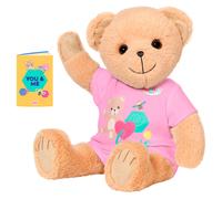 Baby Born Teddy Oso Rosa con Pelele | Pelele rosa, brazos y piernas articulados, suave Teddy