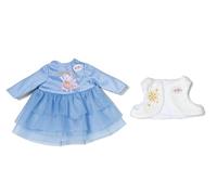 BABY born blaues Winterkleid mit Langen Armen, Tüll-Rock und Plüsch-Weste für 36cm Puppen, 838822 Zapf Creation