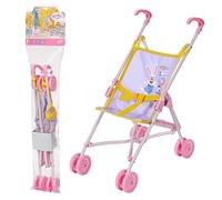 BABY Born Born Zapf Creation 828670 Stroller, Puppenwagen mit Gurtsystem, zusammenklappbar, Griffhöhe 53 cm, Puppenzubehör für Puppen verschiedener Größen