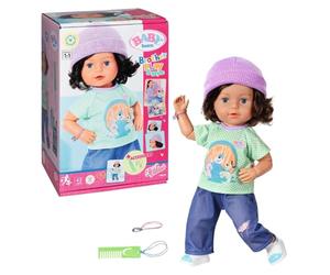 BABY born Brother Play & Style 835401, Muñeco de 43 cm con cabeza y cuerpo flexibles, Incluye 7 funciones y 10 accesorios, Adecuado para niños mayores de 4 años