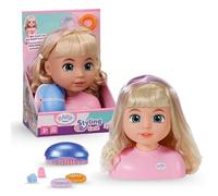 BABY born Cabeza para peinar Carla - Cabeza para peinar con Pelo de Nailon Incluye Pinzas, Cintas y Cepillo - Apto para niños a Partir de 3 años.