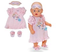 BABY born Camisón para muñecas con antifaz y zapatillas – 43 cm