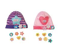 BABY born Caps with Funny Pins Gorro de muñeca - Accesorios para muñecas (Gorro de muñeca, 3 año(s), Azul, Rosa, Púrpura, 43 cm, 43 cm, 150 mm) , color/modelo surtido