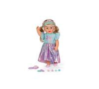 Baby born Carla Estilo Sirena 43 cm con Cabello para peinar, Vestido Brillante y Accesorios