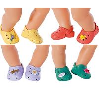 Baby Born Chanclas para Muñecas de 43 cm con Broches, 4 Decoraciones de Colores, para Manos Pequeñas, Promueve la Empatía y Las Habilidades Sociales, para Niños a Partir de 3 Años