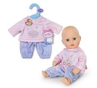 BABY born Chándal Rosa 36 cm con Camiseta de Manga Larga | Camiseta de manga larga, pantalón morado, conjunto de dos piezas, para muñecas de 36 cm