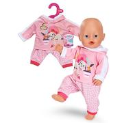 Baby born Chándal Rosa 43 cm con Hoodie | Sudadera con capucha con estampado de perro, pantalón estampado, para muñecas de 43 cm