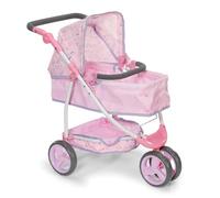 Baby Born Cochecito de muñecas de Lujo Flowers - Cochecito de muñecas Ajustable con Capota, función reclinable y Cesta para muñecas de 36 cm y 43 cm