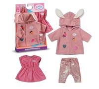 Baby Born Set de Abrigo con Vestido, Leggings y Capucha con Orejas para muñecas de 43 cm