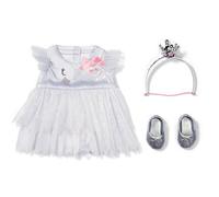 Baby Born Disfraz de Bailarina con Vestido de Tul, Zapatillas de Ballet Plateadas y Diadema con Corona para muñecas de 43 cm