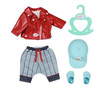 Baby Born Conjunto Cool Kids para muñecas de 36 cm | Chaqueta, pantalón de cuadros, gorro, zapatos y percha