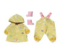 Baby Born Conjunto de Lluvia con Impermeable, pantalón Impermeable y Botas de Agua para muñecas de 43 cm