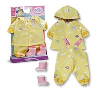 Baby Born Conjunto de Lluvia con Impermeable, pantalón Impermeable y Botas de Agua para muñecas de 43 cm