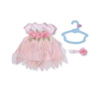 BABY born Conjunto Hada de Flores – Vestido rosa, adorno floral y diadema – para muñecas 43 cm