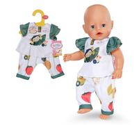 BABY born Conjunto de mono Jungla - Camisa con volantes y pantalón de salón - para muñecas de 43 cm