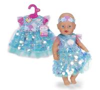 Baby Born Disfraz de Sirena con Vestido de Lentejuelas y Diadema para muñecas de 43 cm