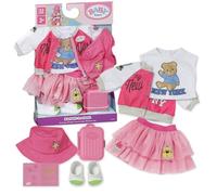 BABY born Conjunto de viaje para muñecas 43 cm con vestido, zapatos y accesorios