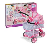Baby Born Deluxe Cochecito de muñecas, Cochecito de muñecas con Superficie reclinable Ajustable y asa