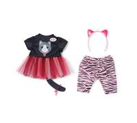 Baby Born Disfraz de Gato con Vestido con Falda de Tul, Pantalones, Diadema para muñecas de 43 cm