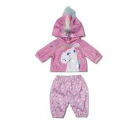 BABY born Einhorn-Outfit, Set aus Hoodie mit Einhorn und Hose mit Print für 43cm Puppen, 839409 Zapf Creation