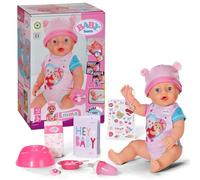 Baby born Emma 43 cm muñeca bebé con 10 Funciones | Accesorios incluidos, pelele incluido, funciona sin pilas, a partir de 3 años