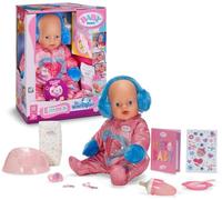 BABY born Emma Muñeca Interactiva en Mono de Invierno, 43 cm, 10 Funciones, con Accesorios de Alimentación, Orinal y Pañal, 3+