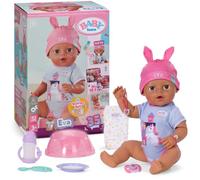 Baby born Eva 43 cm Click & Play, 10 Funciones | 8 accesorios incluidos, funciona sin pilas, brazos articulados, a partir de 3 años