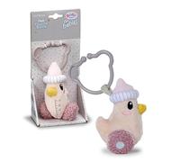 Baby born for Babies Biberón de Peluche 18 cm, diseño Berta con Clip, sonajero y Papel crujiente, Lavable