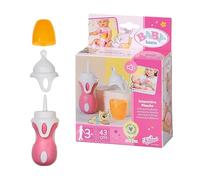BABY born 832493 Interactive Biberón y Cuchara - Para muñecas de 43 cm - Incluye 2 accesorios y efectos de sonido - Fácil para manos pequeñas - Fomenta la empatía y las habilidades sociales - Edad: 3+ años