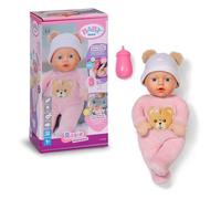 Baby born Interactive Rosie 30 cm, muñeca bebé con 6 Sonidos | Cuerpo de tela suave, biberón incluido, 6 funciones de sonido, a partir de 1 año