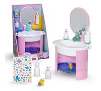 BABY born Lavabo con sonido y accesorios para muñecas de 36 y 43 cm | Cepillo de dientes y dispensador de jabón, agua real, no requiere pilas