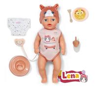 Baby born Lena 36 cm con Pelele de Gatito, muñeca de 36 cm con 7 Funciones para niños a Partir de 1 año, Funciona sin Pilas