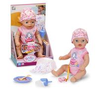 BABY born Muñeca Lena – 36 cm, 7 funciones, pelele rosa, para niños a partir de 1 año, sin pilas