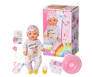 BABY Born Little Girl 36 cm - Fácil para Manos pequeñas, Promueve la empatía y Las Habilidades sociales, para niños a Partir de 2 años, Incluye Vestido y 7 Accesorios