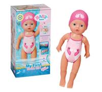BABY born Mi Primera Muñeca Nadadora 30cm - para Niños a Partir de 1 Año - Fácil de Usar para Manos Pequeñas - Incluye Traje de Baño y Gorro