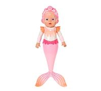 Baby born Mi Primera Muñeca Sirena 37cm 835326 - Con brazos móviles, cola y pelo de sirena y rostro maquillado - Diversión en el agua - Funciona sin pilas - Edad: 1+ años