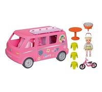 BABY born Minis Camper con Jasmin 906095, Muñeca de 7 cm con accesorios exclusivos y cuerpo móvil para un juego realista, Adecuada para niños a partir de 3 años