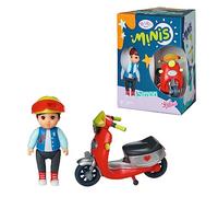 BABY born Minis Playset Simon en Patinete 906118, Muñeca de 7 cm con accesorios exclusivos y cuerpo móvil para un juego realista, Adecuado para niños a partir de 3 años