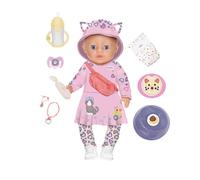 Baby Born Muñeca Emma Click & Play en Estilo arcoíris, 10 Funciones y 8 Accesorios, para niños a Partir de 3 años, Funciona sin Pilas, muñeca de 43 cm con Brazos móviles