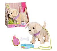 BABY born My Lucky Dog - Juguete para niños - para Manos pequeñas - Promueve la empatía y Las Habilidades sociales - Edad: 3+ años -Incluye Collar con Placa, Correa, Botella, Cuenco y Hueso