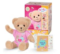 Baby Born Oso - Peluche Suave con Brazos y piernas móviles - Peluche con Pelele Rosa y Accesorios incluidos - Apto para niños a Partir de 0 años