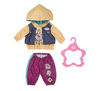 BABY born Outfit con Sudadera - Para muñecas de 43 cm - Incluye sudadera, pantalones y percha - Fácil para manos pequeñas - Fomenta la empatía y las habilidades sociales - Edad: 3+ años