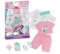 BABY born Outfit de Doctora para muñecas de 43 cm, Set médico con Bata, Camiseta, pantalón, Zapatos, mascarilla, clipboard y jeringa